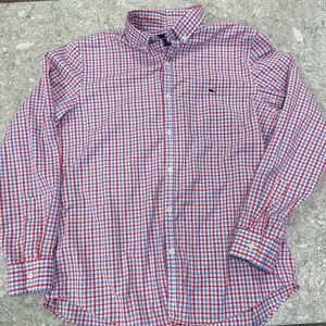 Vineyard Vines Red and Blue Plaid Shirt